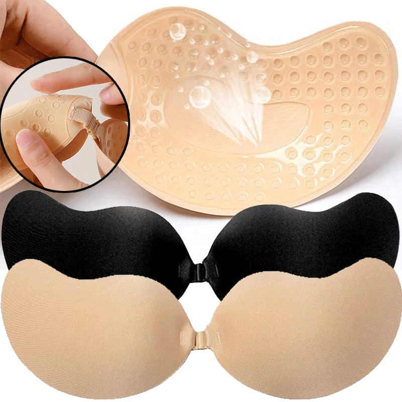 Nipple Cover Pasties - Wiederverwendbare Selbstklebende Nippelabdeckungen A-D Cups, Silikon-Gepolsterter