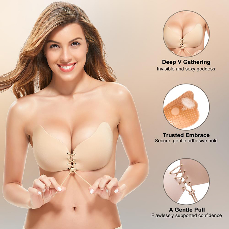 1/2 Paar Damen Sommer rückenfr – Strapless Bra Backless Bewertung und Preis