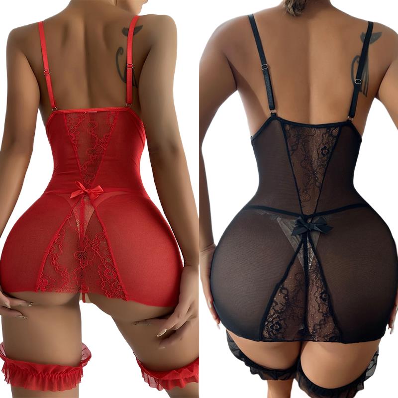 Transparentes Nachtkleid mit V – Babydoll Chemise Night Bewertung und Preis