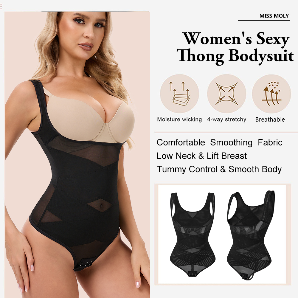 Mesh Thongs Bodysuit Shapewear – Shapewear Bodysuit Firm Bewertung und Preis